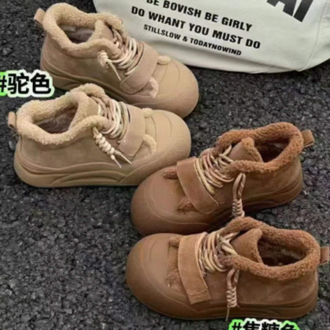 银基二姐～推荐时尚休闲鞋低帮棉靴韩版加厚防滑休闲鞋17-713