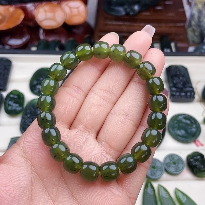 蛇纹石玉未镶嵌挂件泰山玉紫檀10