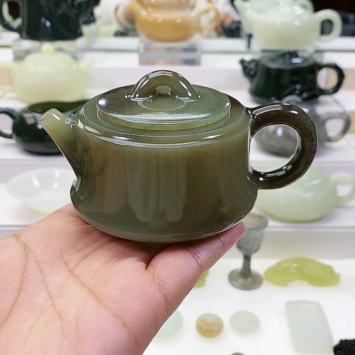 未镶嵌和田玉挂件三*茶壶