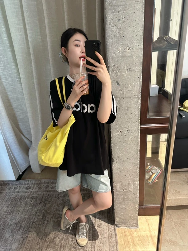 【PLJJ泡菜定制】“短袖”带垫肩长款短袖