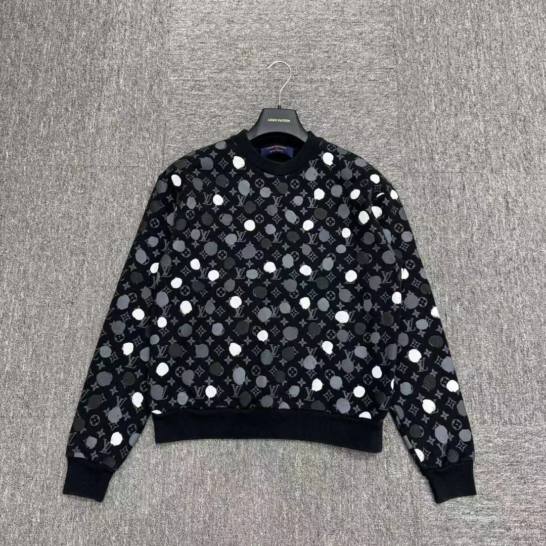 99新 LouisVuitton/路易威登 波点满印老花卫衣/xs码/编码15933