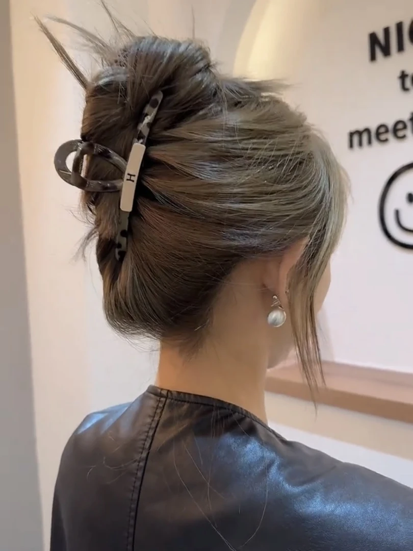 2413 豹纹H抓夹13cm