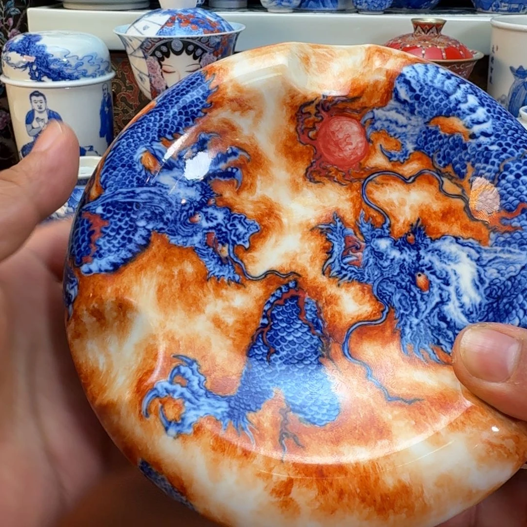 方***雄杯子景德镇全手工手绘陶瓷