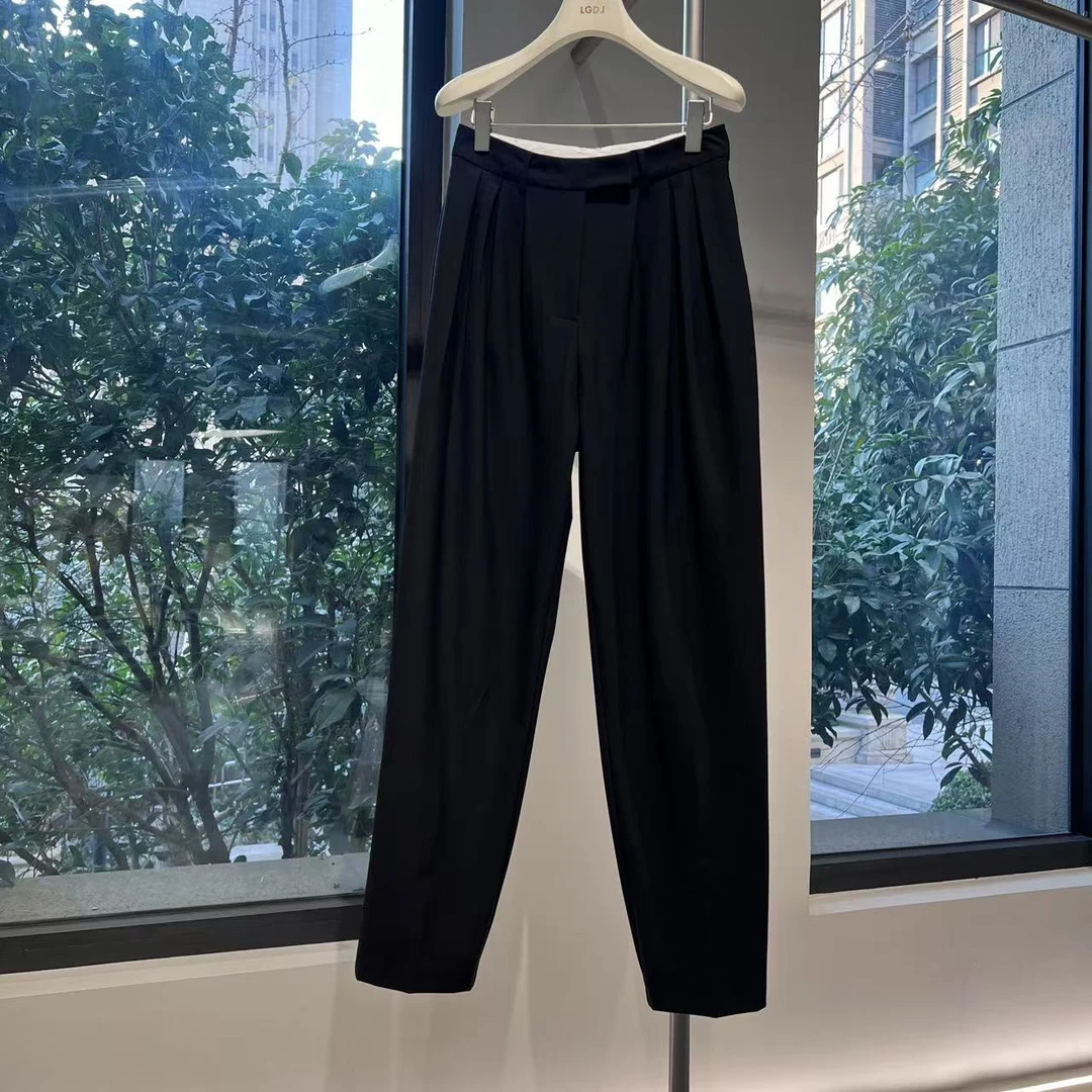 早春高腰西装裤哈伦裤