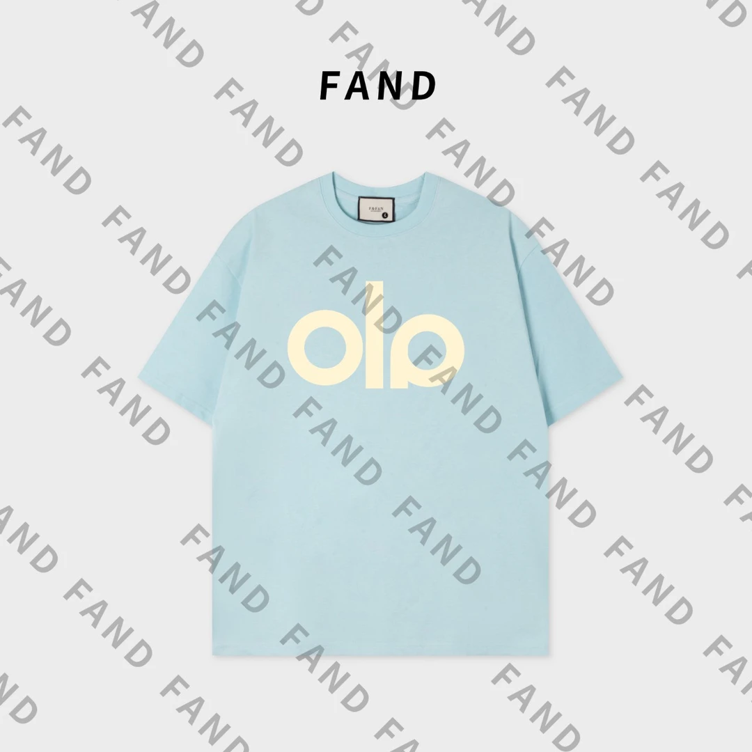 FAND团团【阿LO】2025新品美潮印花夏季情侣装时尚宽松圆领短袖T