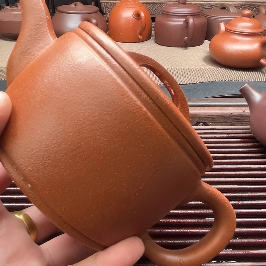 紫砂茶壶平***月原矿紫砂