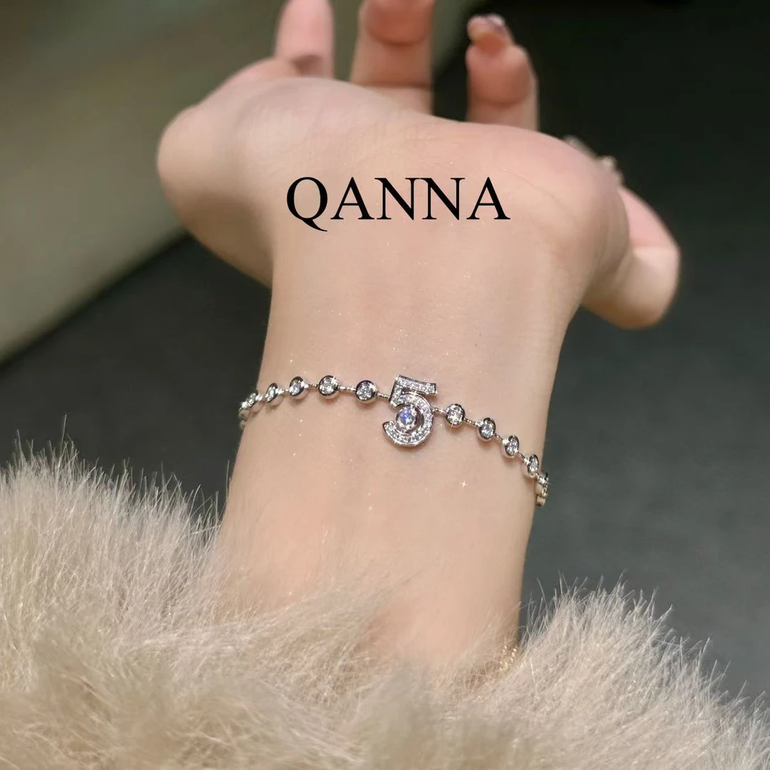 QANNA【满钻5号流苏】【设计时尚款】简约轻奢豪华天然钻石手链AY