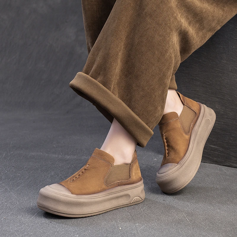 头层牛皮单鞋女小众轻奢2025新款秋季百搭休闲鞋一脚蹬懒人鞋时尚