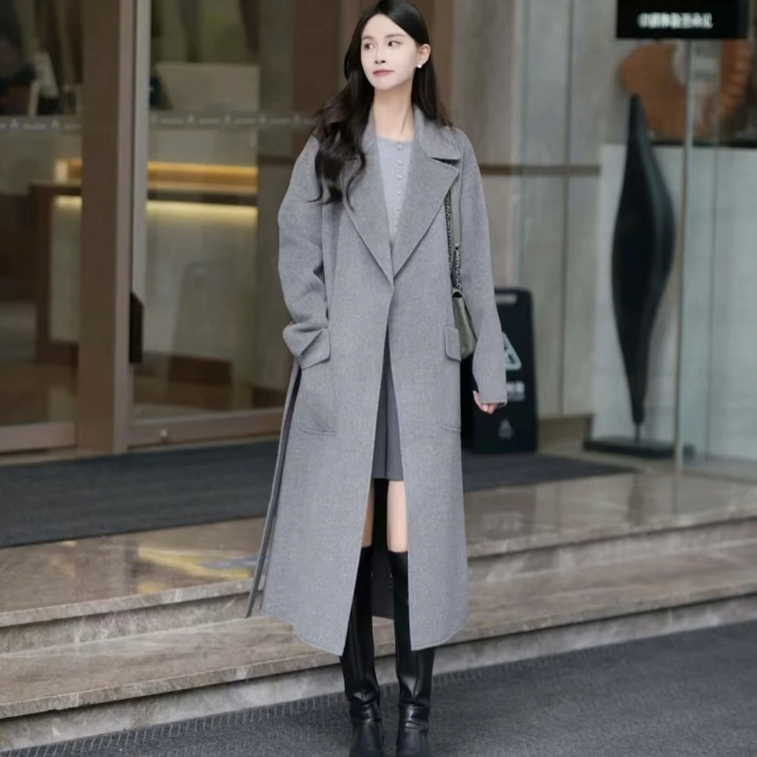 哥弟GIRDEAR · 新款冬季气质高级感毛呢长款宽松大衣 1400640