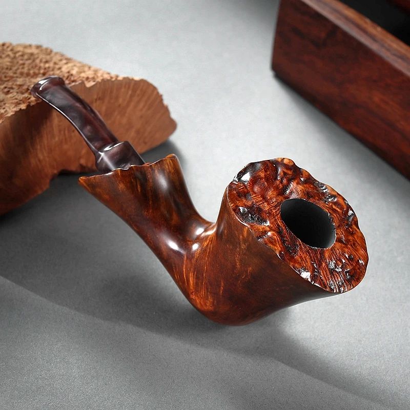 PL18`20*38 3MM平插西班牙双留皮便携大斗钵石楠木烟斗随身大随型