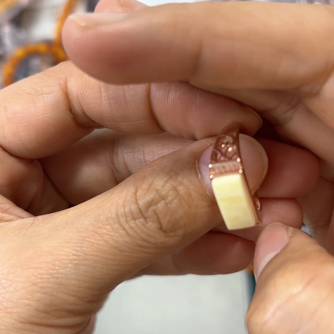 琥珀珠宝奇石银S925镶嵌866