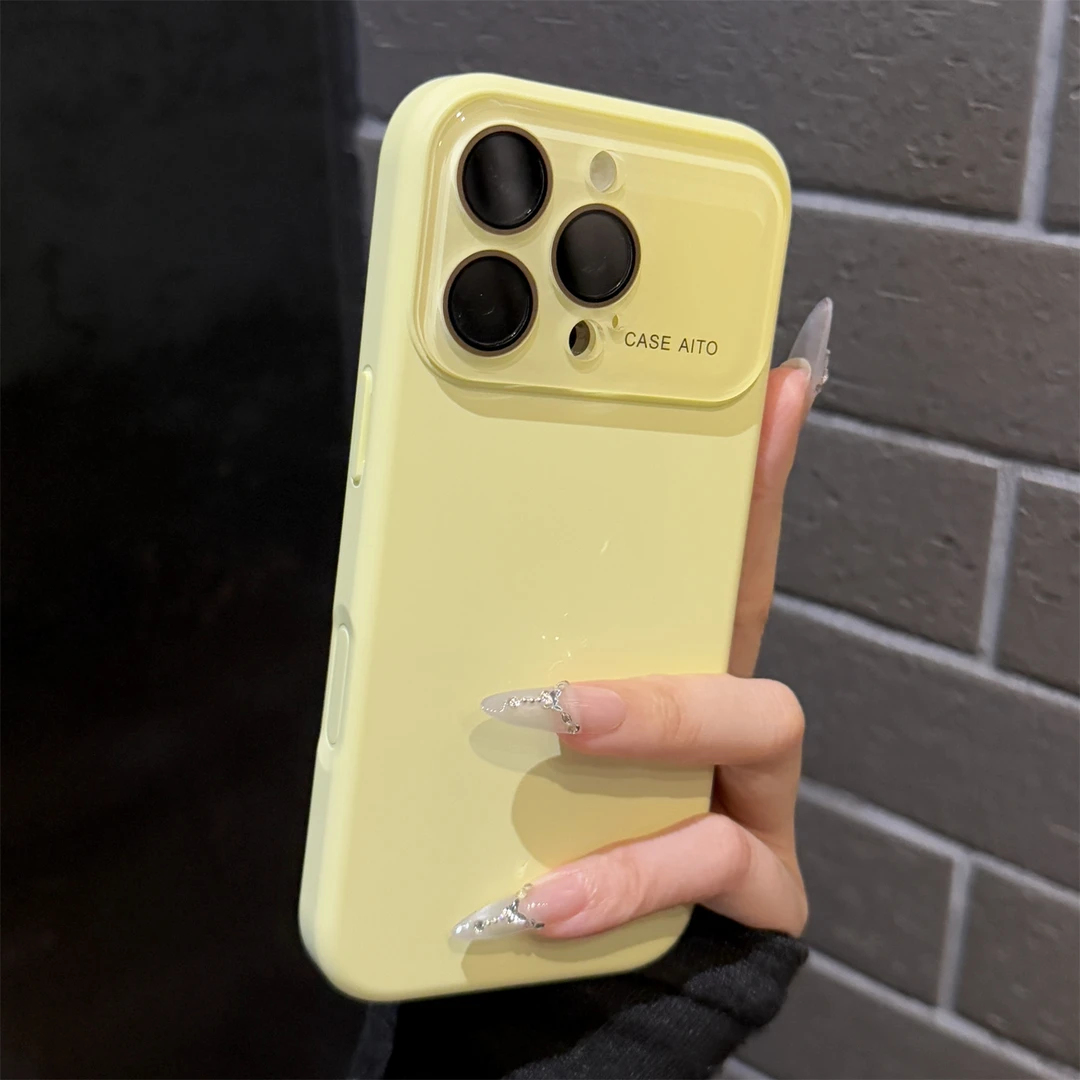 大视窗液态适用iPhone16苹果13纯色手机壳潮17promax全包15保护套