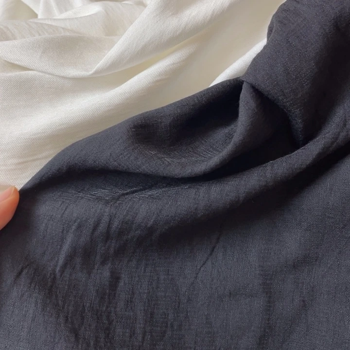 天丝（莱赛尔纤维）黑色天丝棉薄款暗纹1米
