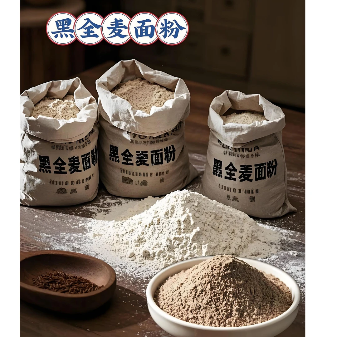 【羲皇臻坊】黑全麦面粉10斤装天然0添加0农残高SOD营养全面