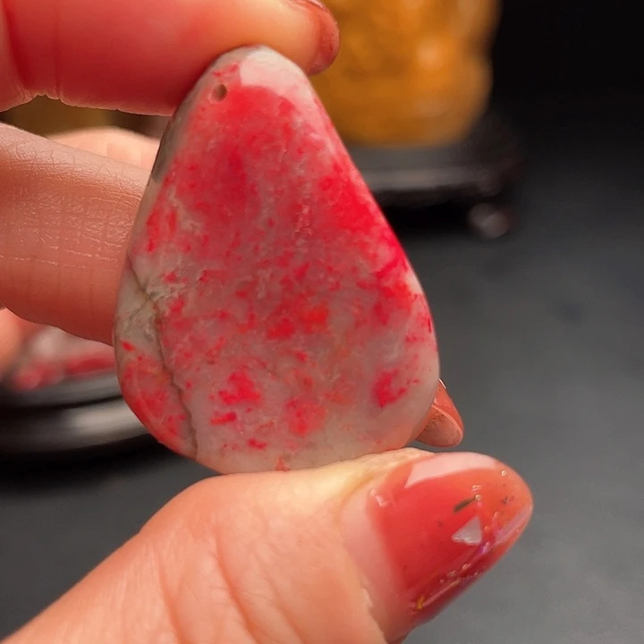 昌化鸡血石君*昌化石把件挂件印章