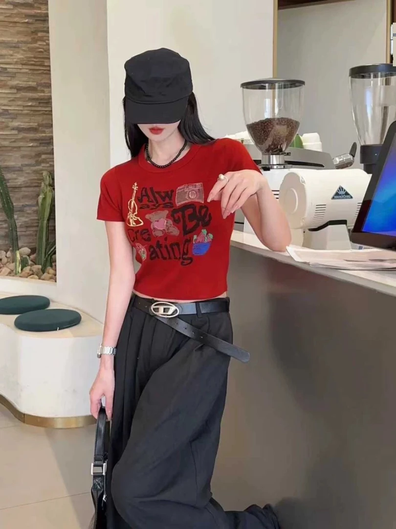 妮姐家新款字母百搭短袖