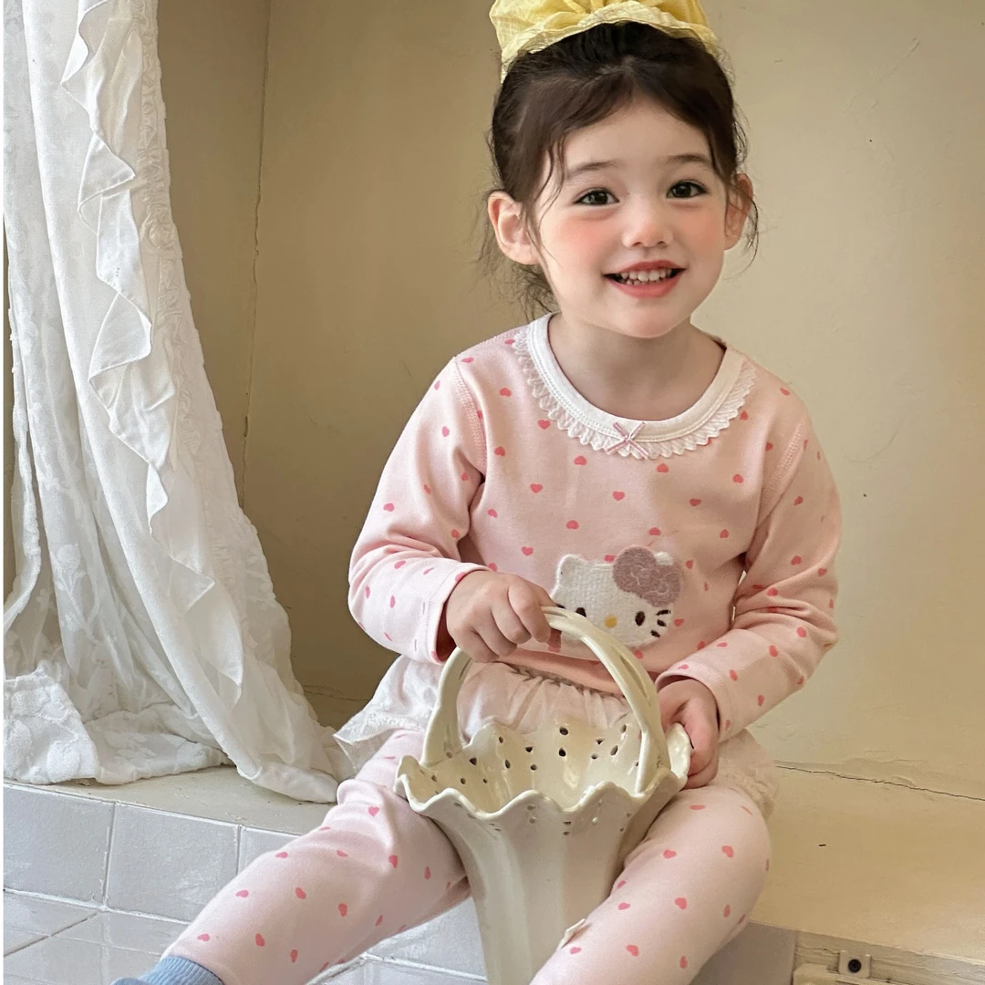 【棉小其】冬季加厚300g儿童A类无骨秋衣秋裤男女童睡衣套装