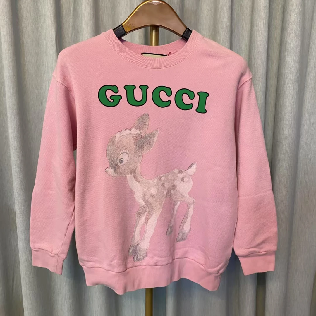 95新 GUCCI/古驰 Y/古驰粉色卫衣/S码/1140010