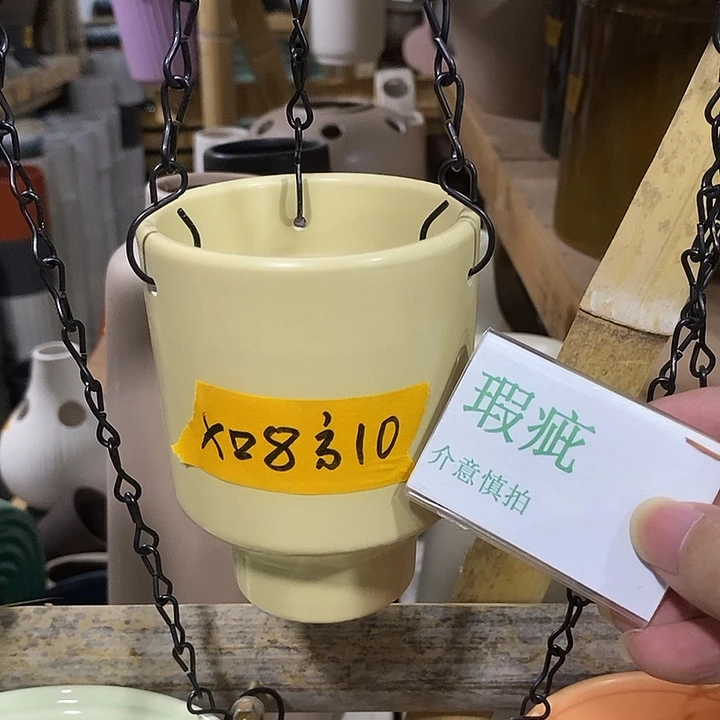 紫砂花盆多肉植物盆瑕疵有孔