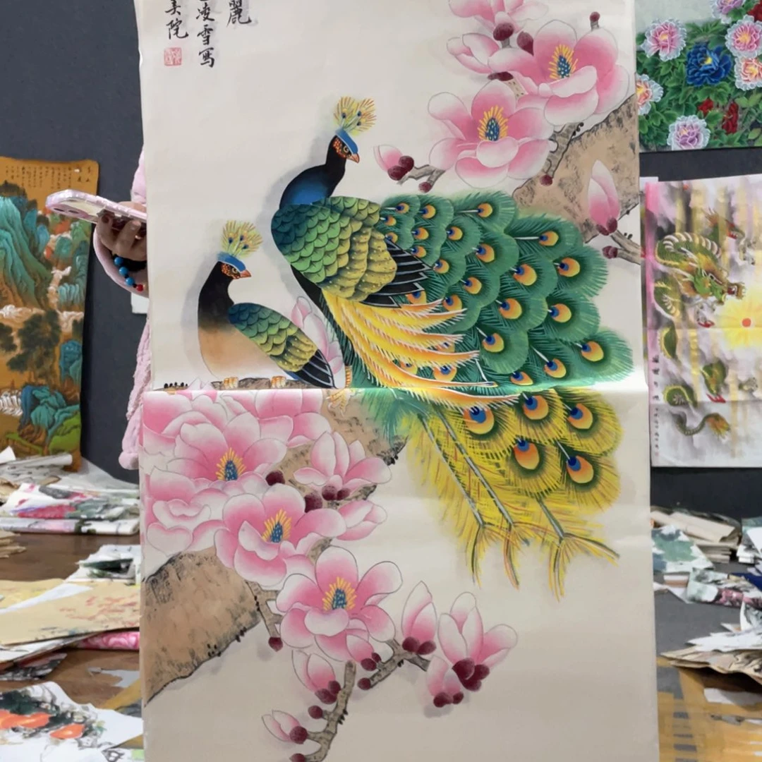 国画国画作者画心一张