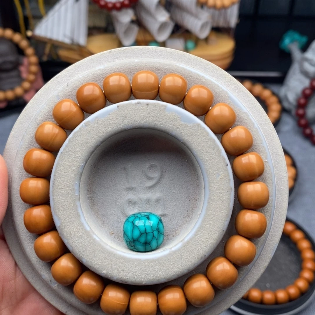 小***彬手串猴头核桃小老型 绿4.17克