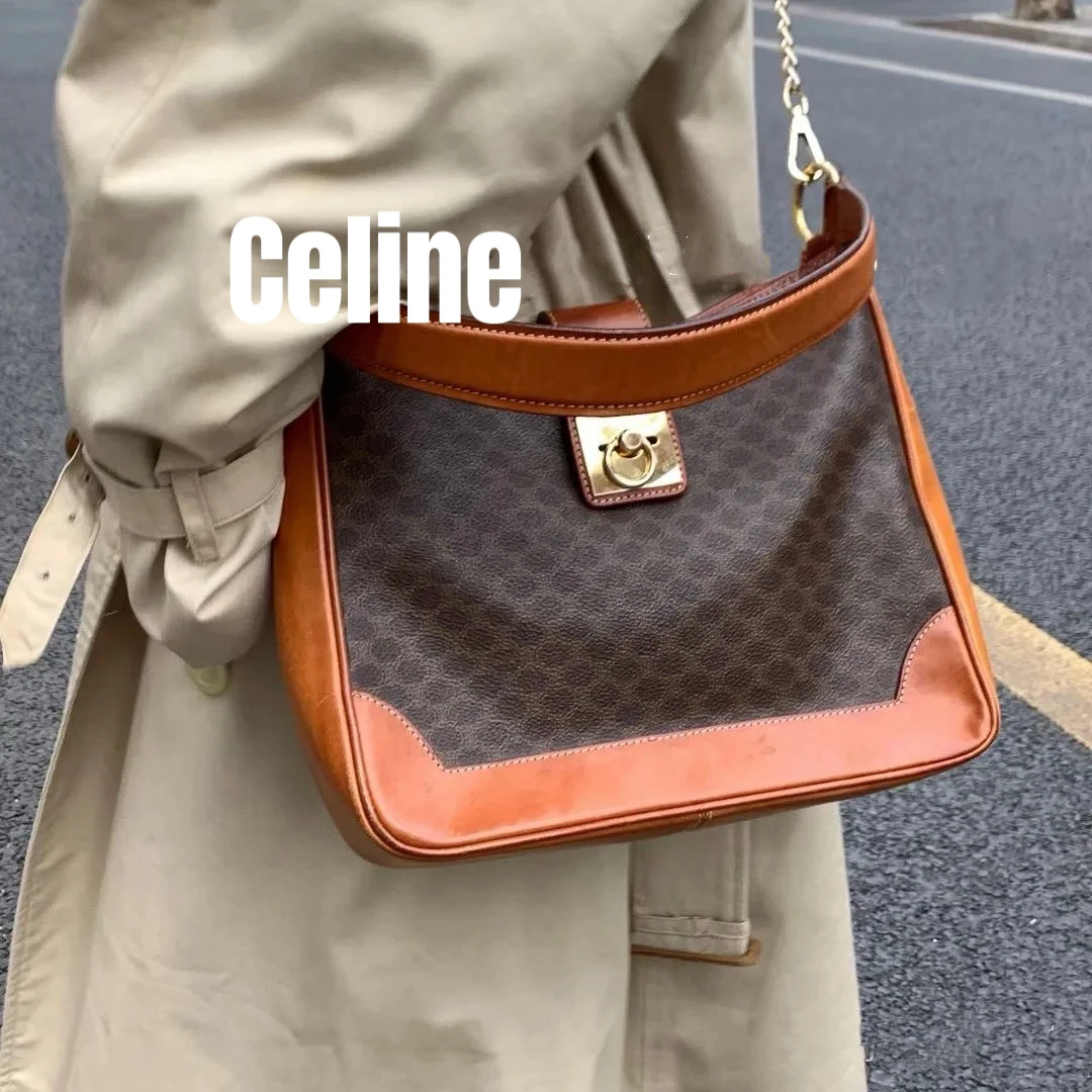 95新 Celine /思琳/8613504/金牌hobo腋下包配皮换新