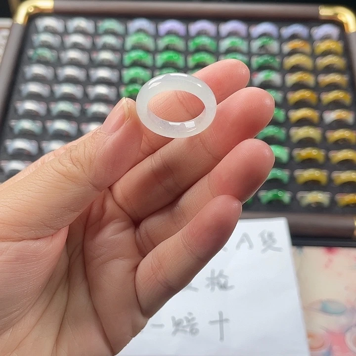翡翠未镶嵌戒指天然翡翠A货-13/14圈