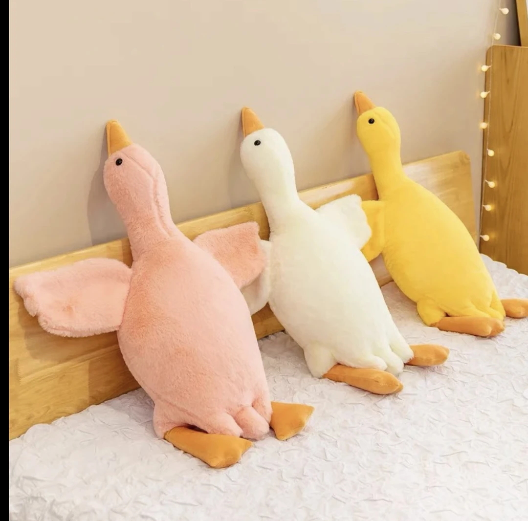 花花家网红爆款大鹅玩偶毛绒玩具抱枕靠垫大白鹅儿童节