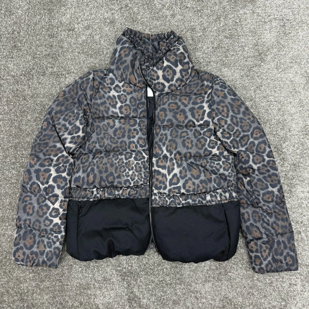 99新 MONCLER nz 豹纹拼接羽绒服 0码99新 10019558