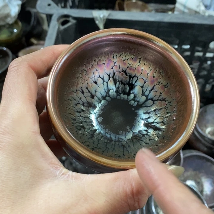 用***6茶盏建阳建盏微瑕油滴