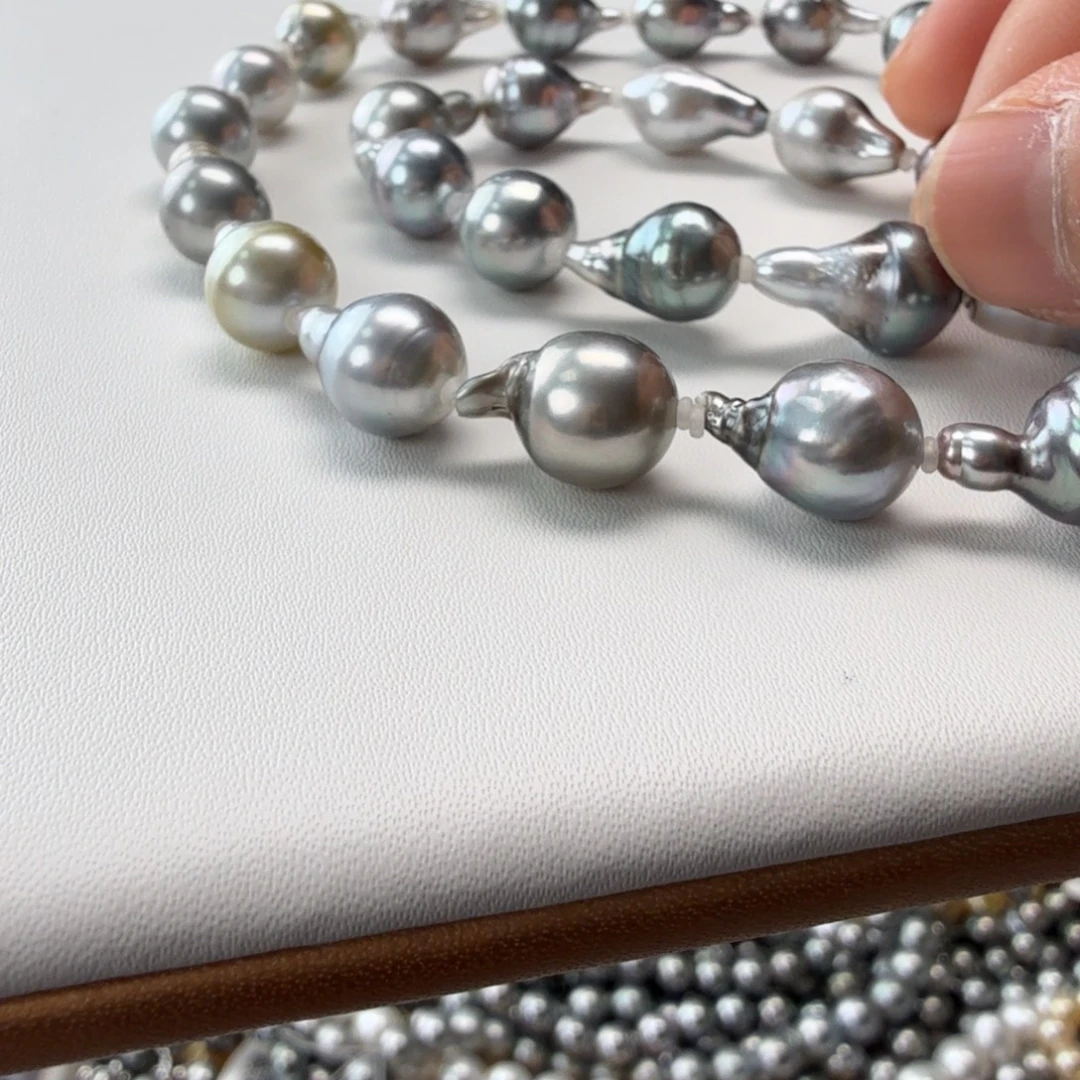 海水珍珠银S925镶嵌颈饰