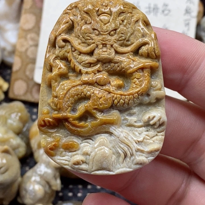颈饰未镶嵌硅化珊瑚（珊瑚玉）
