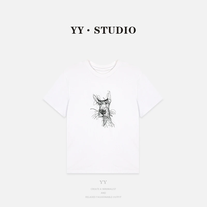 【丢丢专属】夏季新款潦草小狗短袖T恤YY-2655