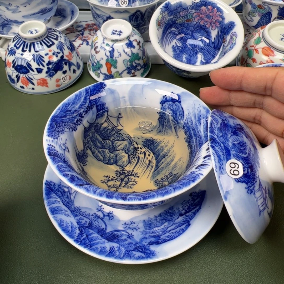 陶瓷景德镇纯手工纯手绘茶具木木69