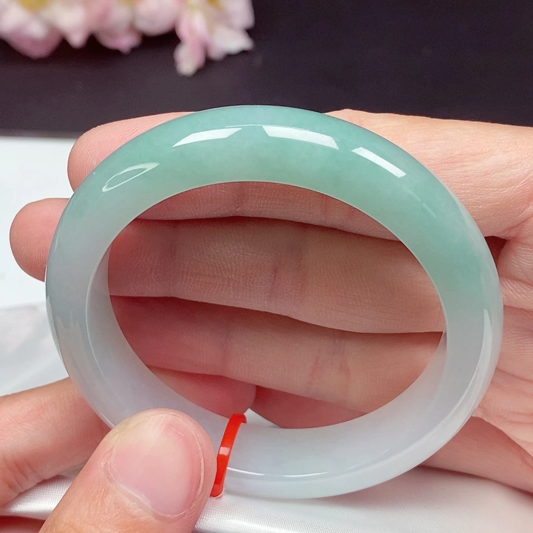 翡翠未镶嵌手镯53圈口