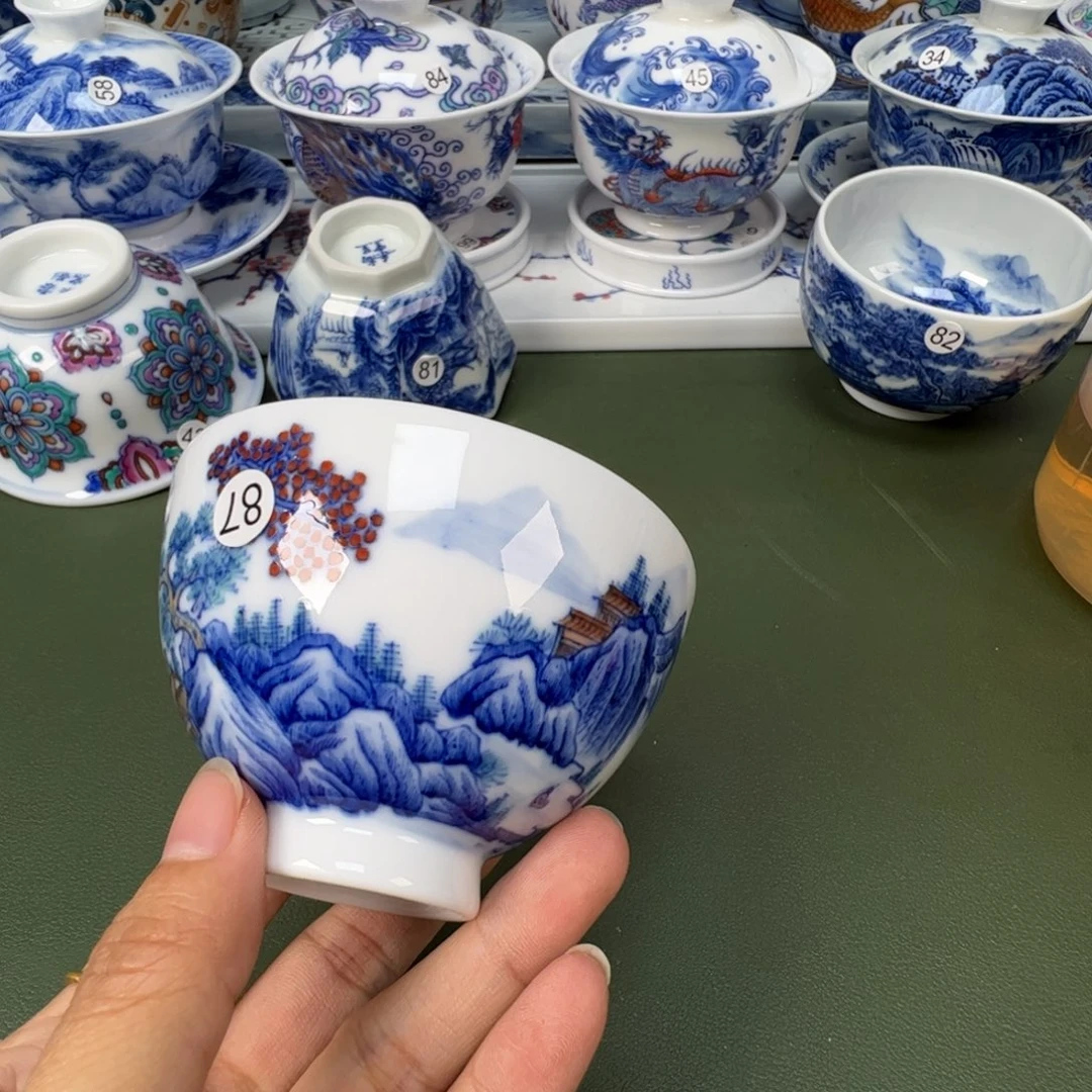 陶瓷景德镇纯手工纯手绘茶具木木87