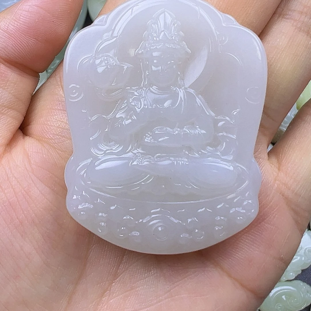 和田玉未镶嵌吊坠(赠链)