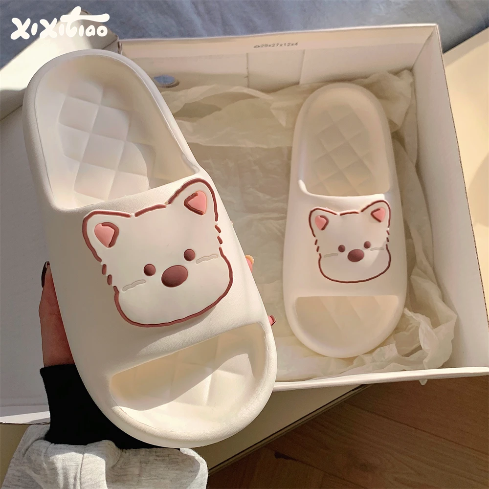 细细条 可爱ins西高地小狗拖鞋男女居家软底防臭情侣夏季浴室凉拖