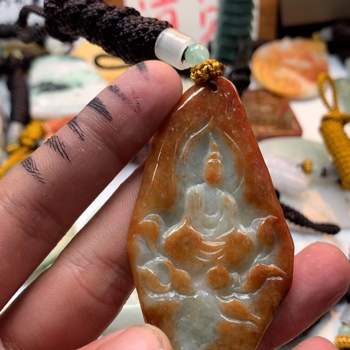 翡翠未镶嵌颈饰保真天然a货翡翠