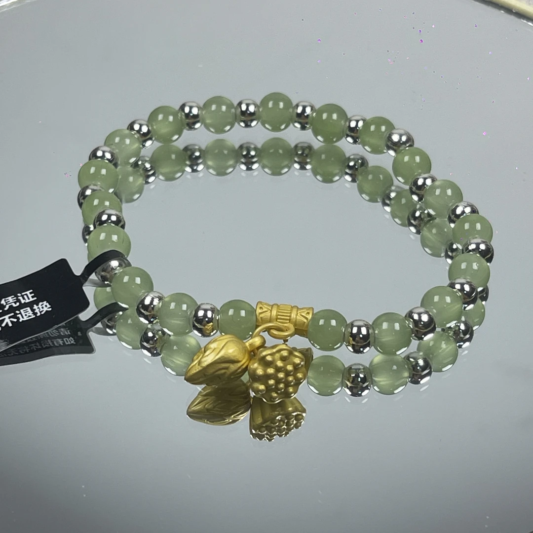 手链 【浅青莲影】水晶手串原创设计款精致百搭清冷风格