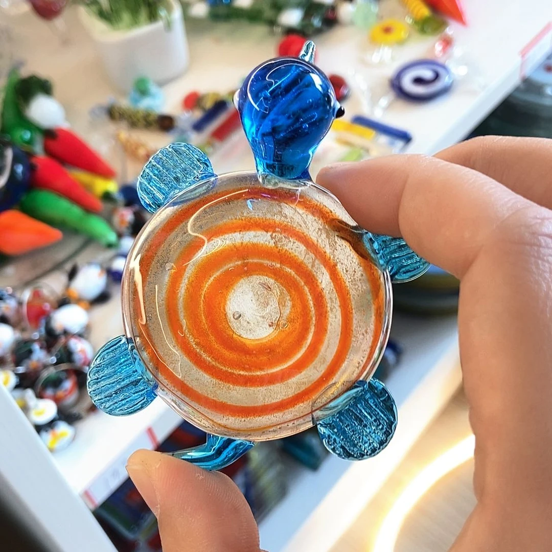 琉璃手工艺品金箔乌龟