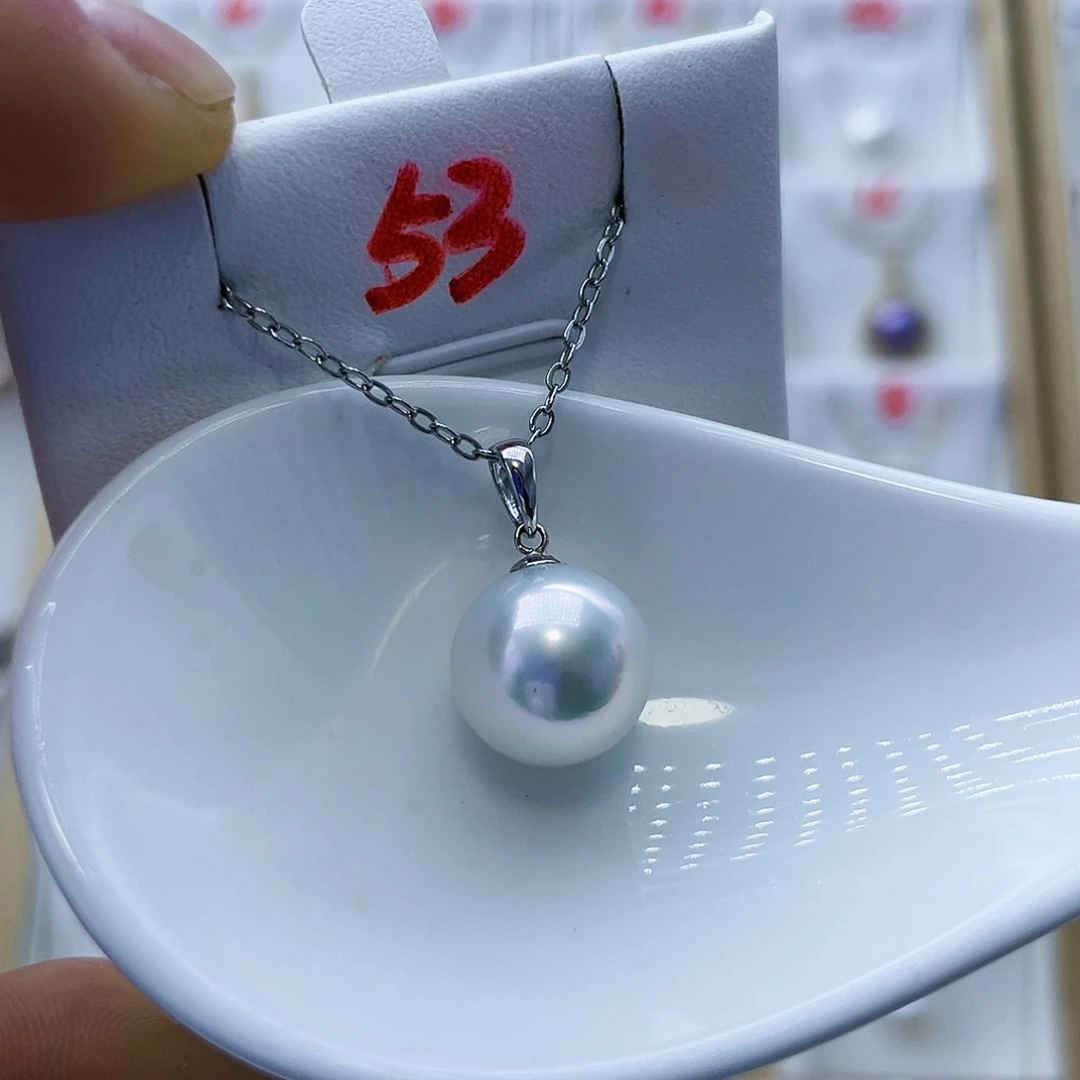 淡水珍珠吊坠(赠链)18K金镶嵌