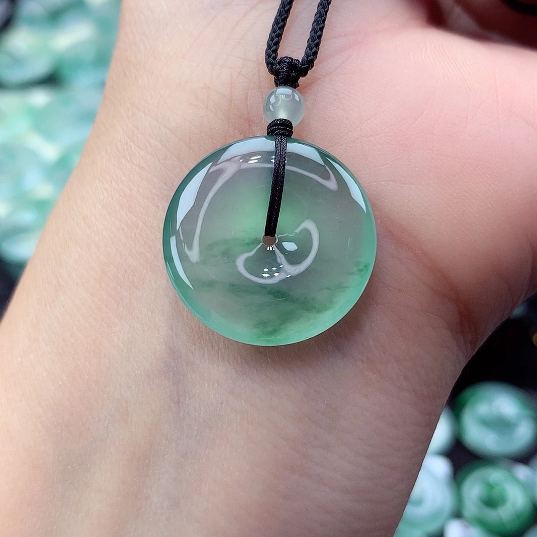 翡翠未镶嵌颈饰编号58尺寸22.2-4.7