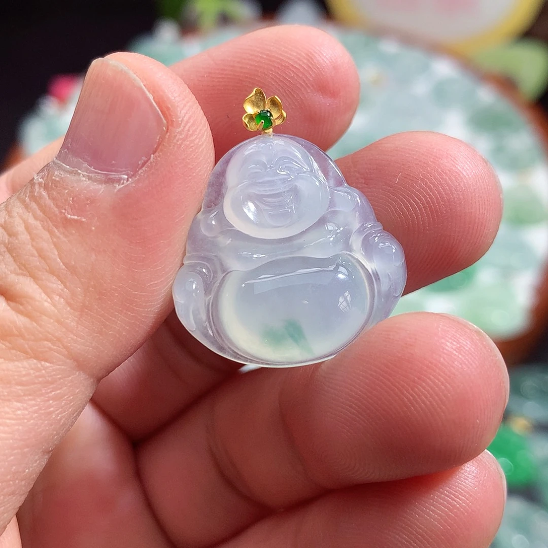 翡翠未镶嵌颈饰佛公