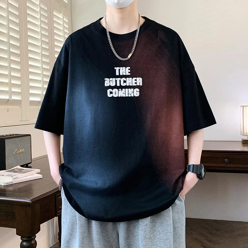 短袖t恤男2025新款夏季青少年初中高中学生半袖帅气体恤大童上衣