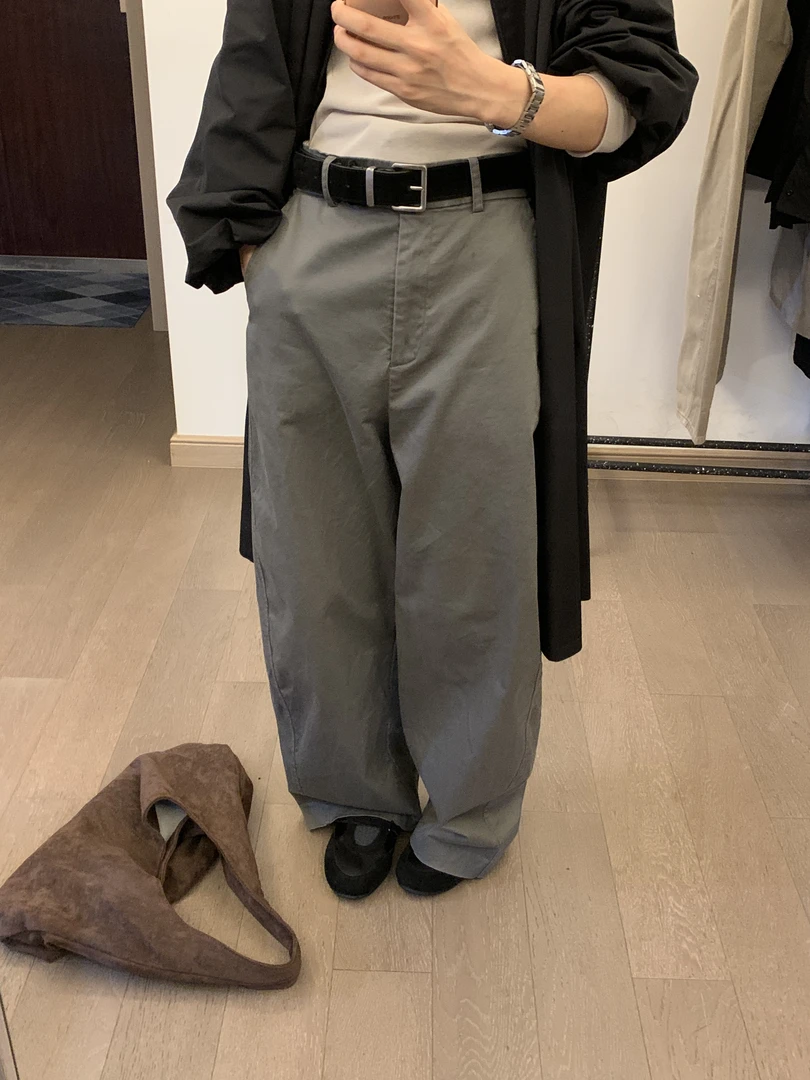 [纸片人] 高腰气质通勤休闲裤