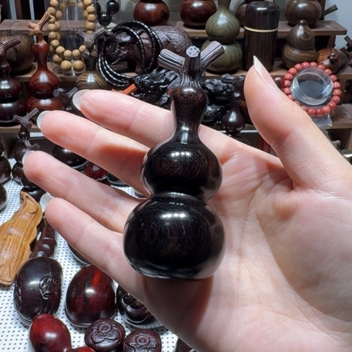 东非黑黄檀（紫光檀）3.8直径葫芦