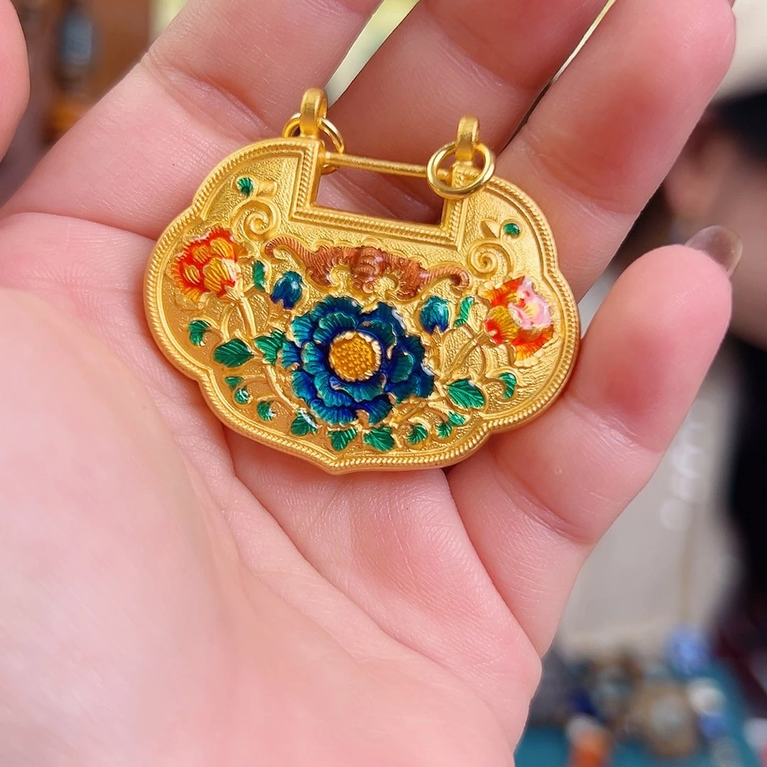 u***6925银珐琅锦和原创设计款吊坠