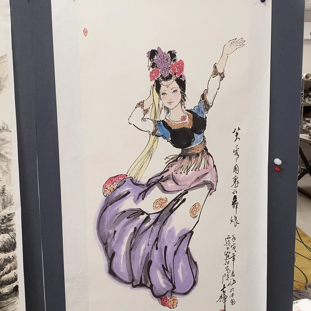 国画李辉68.138手绘画芯