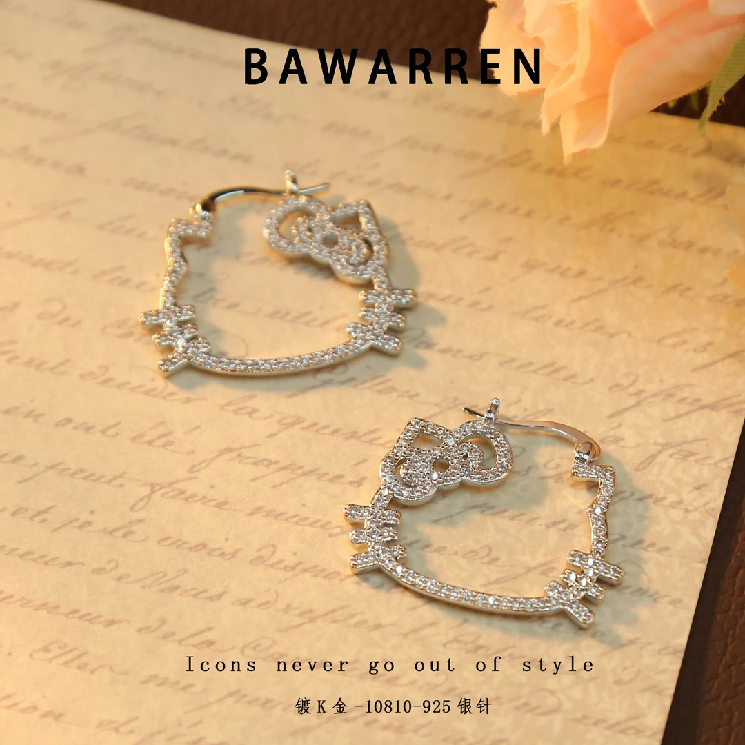 Bawarren 美 10810-kt耳扣精致可爱欧美优雅法式